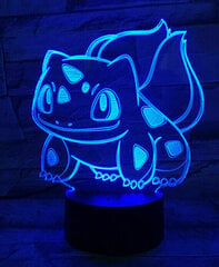 Lamppu 3D Led Pokemon Bulbasaur hinta ja tiedot | Lastenhuoneen valaisimet | hobbyhall.fi