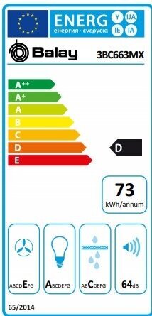 Balay 3BC663MX 60 380 hinta ja tiedot | Liesituulettimet | hobbyhall.fi