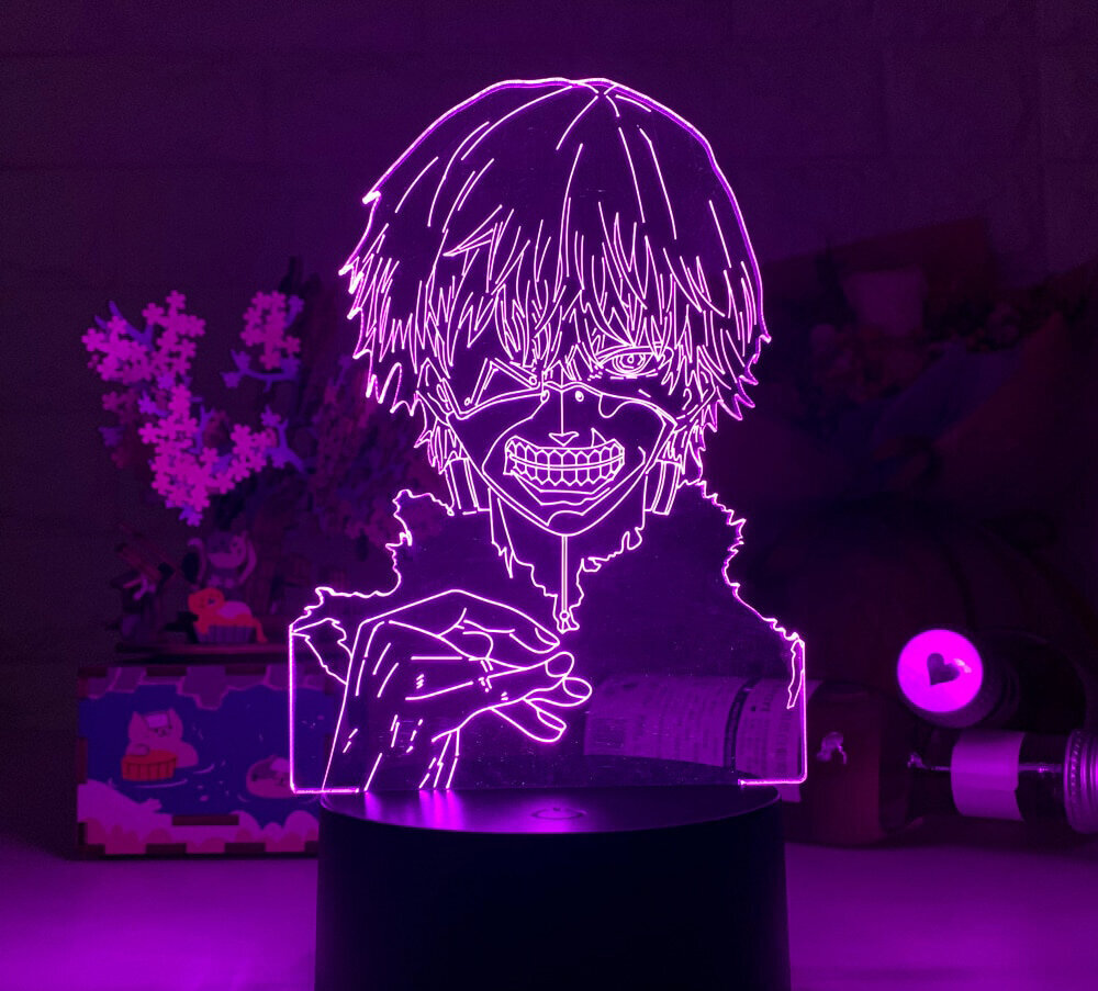 Lamppu 3D Led Tokyo Ghoul hinta ja tiedot | Lastenhuoneen valaisimet | hobbyhall.fi