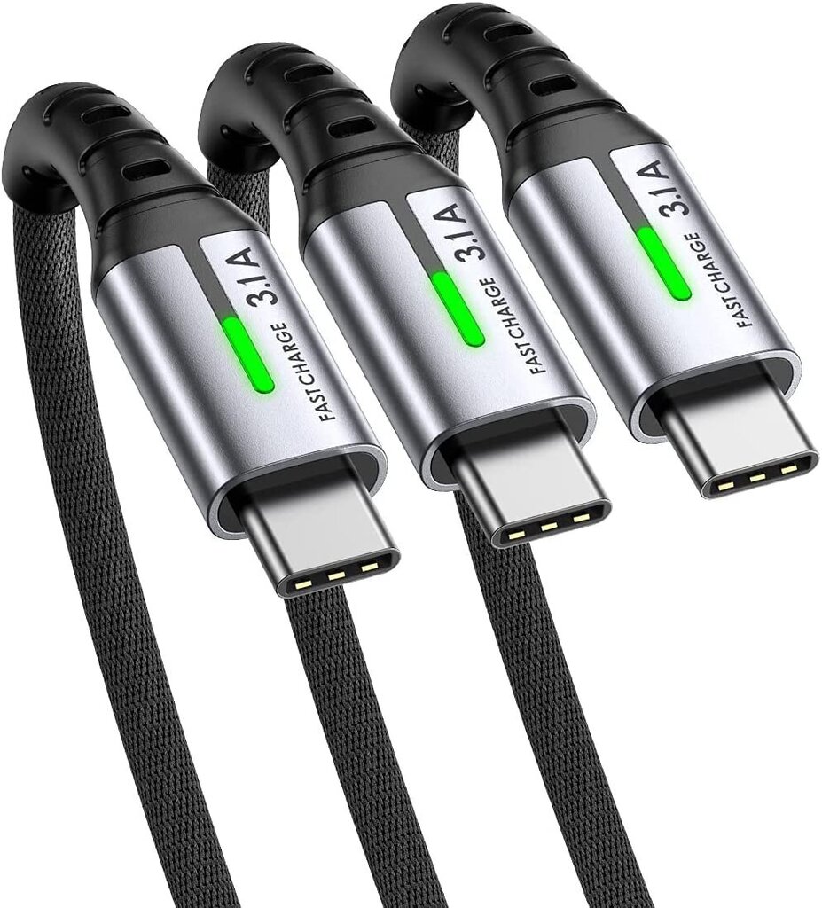 INIU USB-C–USB-A-kaapeli, 0,5m/1m/3m, 3 kpl. hinta ja tiedot | Puhelinkaapelit | hobbyhall.fi