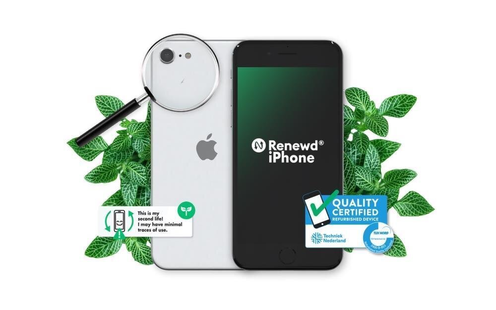 Renewd® iPhone SE 2020 64GB White 2ND-P17264 hinta ja tiedot | Matkapuhelimet | hobbyhall.fi