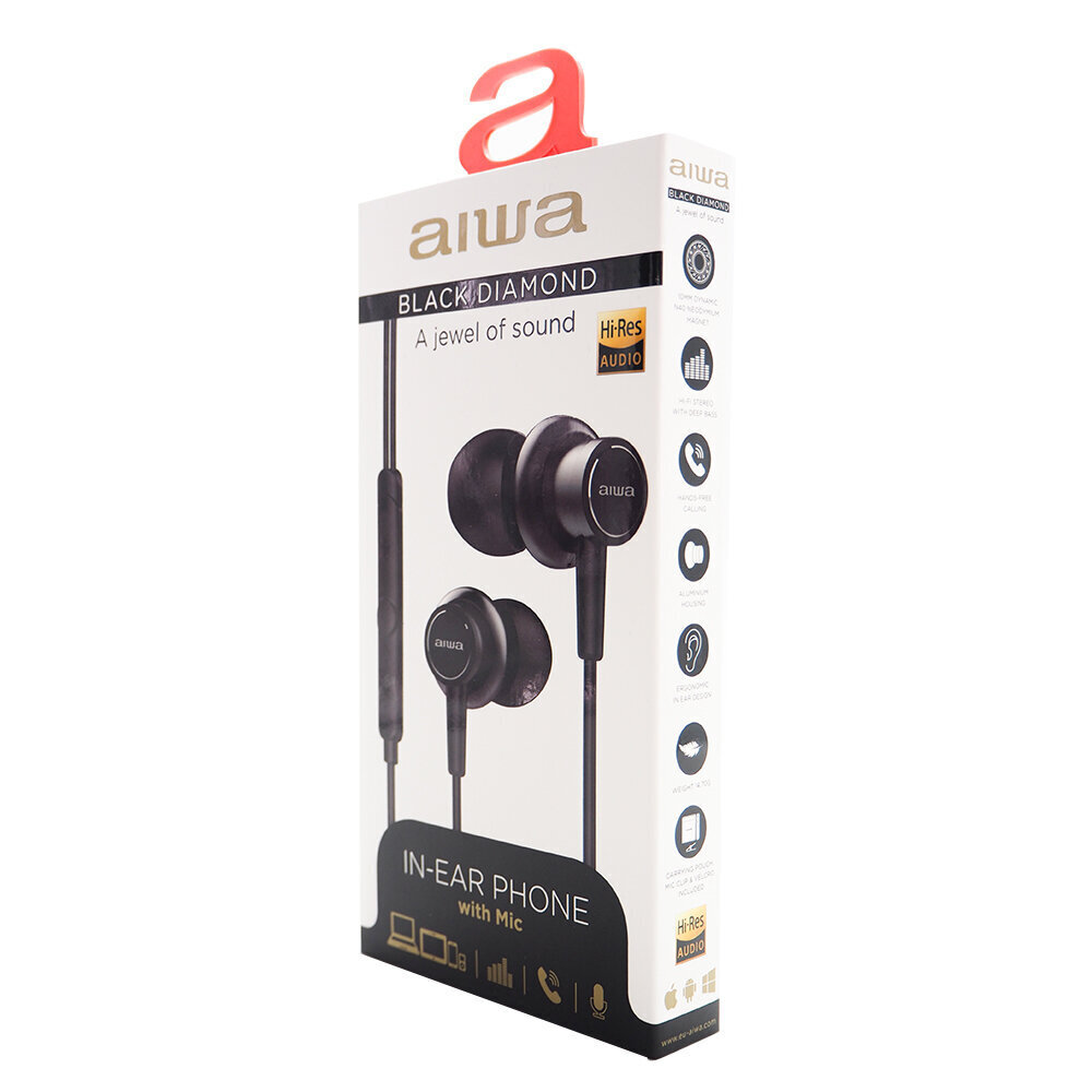 Aiwa ESTM-500BK hinta ja tiedot | Kuulokkeet | hobbyhall.fi