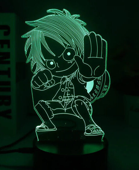 3D Led-valaisin One Piece hinta ja tiedot | Lastenhuoneen valaisimet | hobbyhall.fi