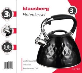Klausberg vedenkeitin pillellä 3 l hinta ja tiedot | Kahvipannut ja teekannut | hobbyhall.fi