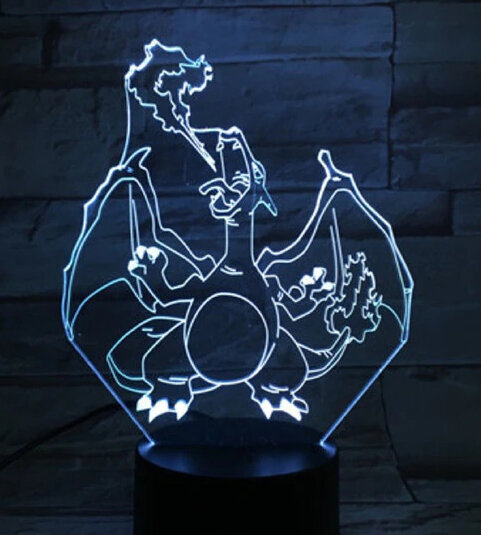 3D Led-valaisin Pokemon hinta ja tiedot | Lastenhuoneen valaisimet | hobbyhall.fi