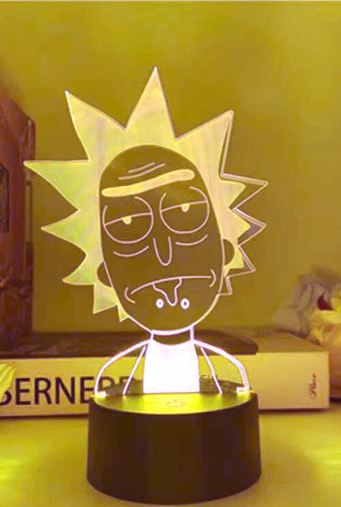 3D Led-valaisin Rick ja Morty hinta ja tiedot | Lastenhuoneen valaisimet | hobbyhall.fi