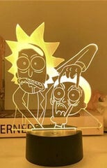 3D Led-valaisin Rick ja Morty hinta ja tiedot | Lastenhuoneen valaisimet | hobbyhall.fi