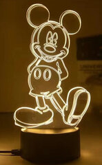 3D Led-valaisin Disney Mickey hinta ja tiedot | Lastenhuoneen valaisimet | hobbyhall.fi