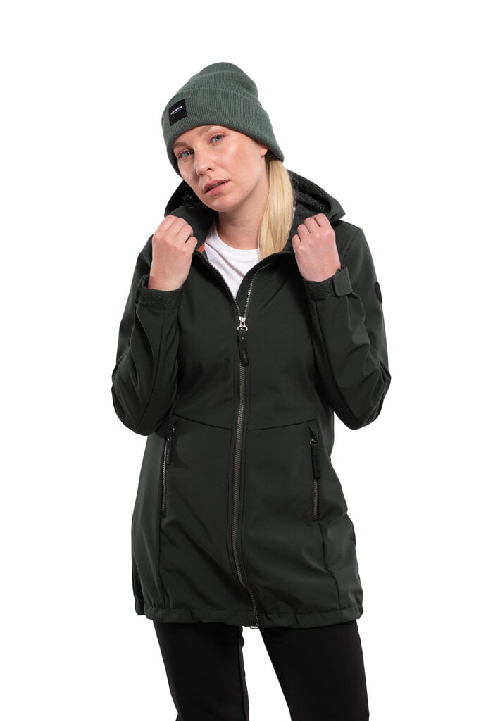 Icepeak ALAMOSA -softshell-takki, naisten, tummanvihreä hinta ja tiedot | Naisten ulkoilutakit | hobbyhall.fi