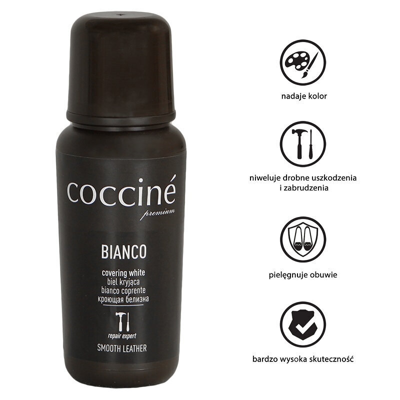 Coccine Bianco - valkaisuväri kengille (nahalle), 75 ml hinta ja tiedot | Vaatteiden ja jalkineiden hoito | hobbyhall.fi