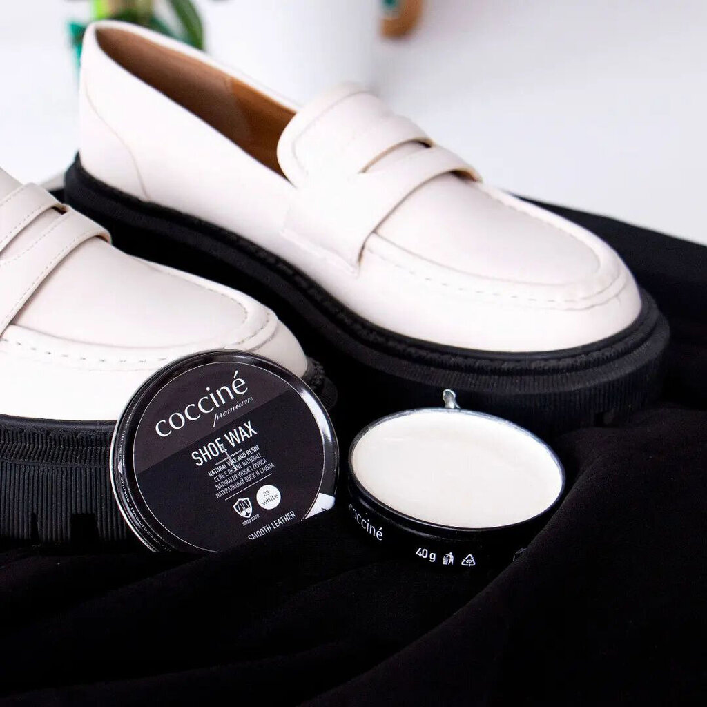 Coccine Shoe Wax- Kengänkiilloke nahalle (white), 40 g hinta ja tiedot | Vaatteiden ja jalkineiden hoito | hobbyhall.fi