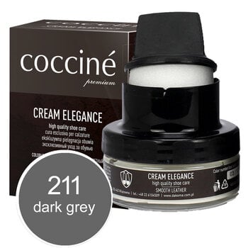 Coccine Cream Elegance - nahkavoide (dark grey) 50ml hinta ja tiedot | Vaatteiden ja jalkineiden hoito | hobbyhall.fi