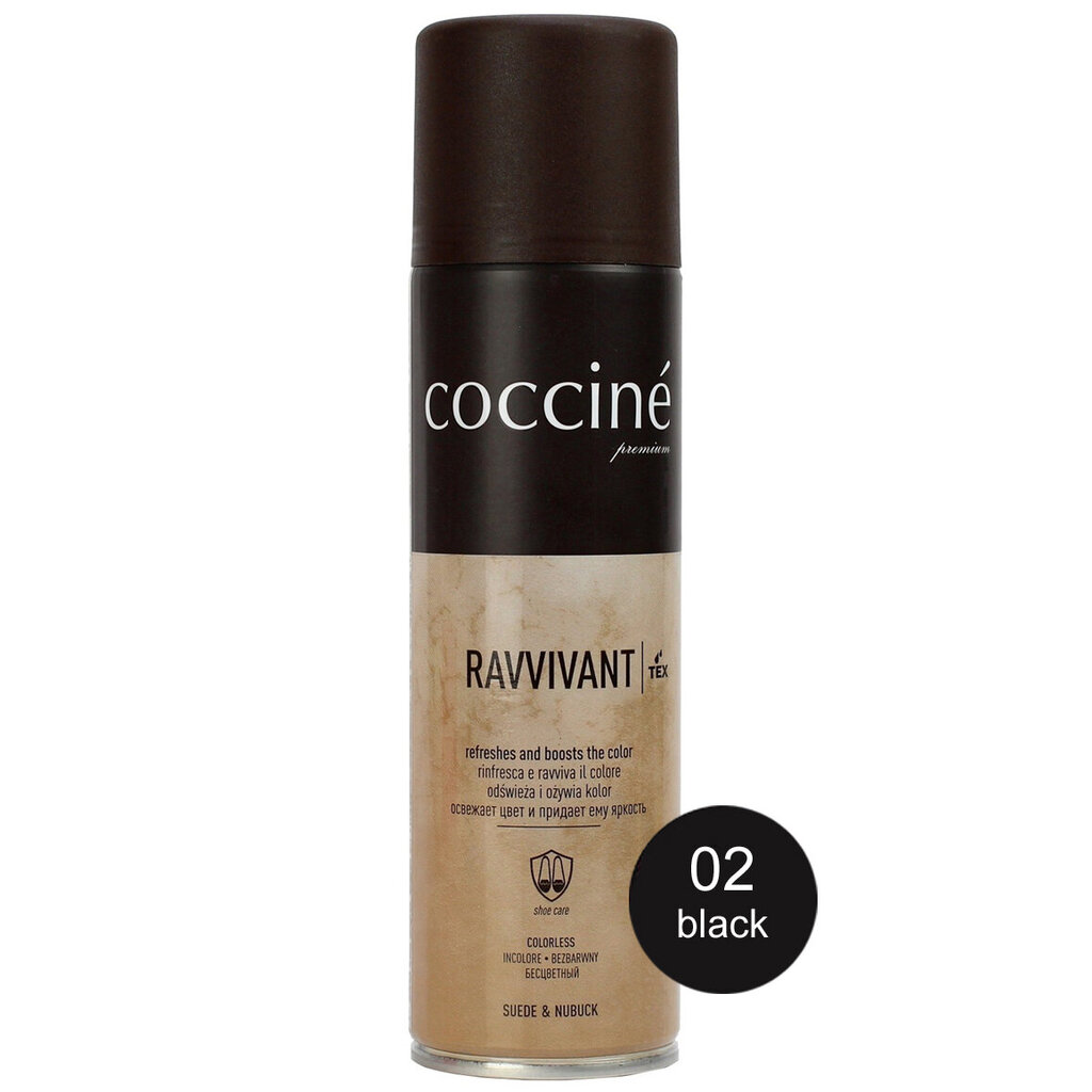 Coccine Nano Ravvivant — mokanhoitosuihke (black), 250 ml hinta ja tiedot | Vaatteiden ja jalkineiden hoito | hobbyhall.fi