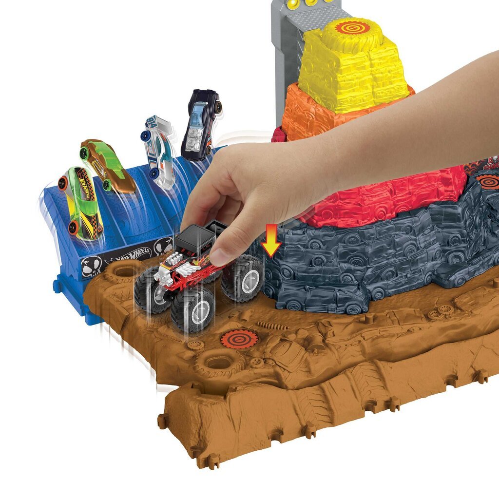 Hot Wheels Monster Trucks Arena Smashers -leikkisetti hinta ja tiedot | Poikien lelut | hobbyhall.fi