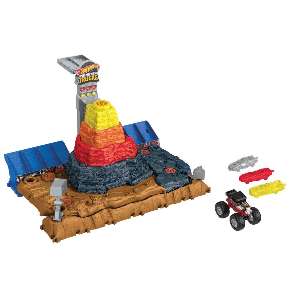 Hot Wheels Monster Trucks Arena Smashers -leikkisetti hinta ja tiedot | Poikien lelut | hobbyhall.fi