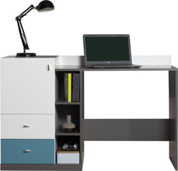 Työpöytä Tablo System 9, valkoinen/sininen hinta ja tiedot | Tietokonepöydät ja työpöydät | hobbyhall.fi