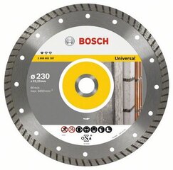 Bosch Standard Universal Turbo timantti 230 mm x 22 mm x 2,5 mm hinta ja tiedot | Käsityökalut | hobbyhall.fi