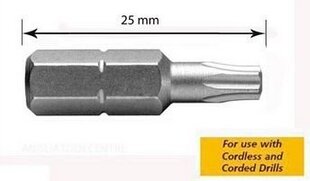 DeWalt TORX® poranterien setti (Torx 25mm T20) - DT7255-QZ, 5 kpl hinta ja tiedot | Käsityökalut | hobbyhall.fi