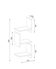 Seinähylly Kalune Design Demand, valkoinen hinta ja tiedot | Hyllyt | hobbyhall.fi