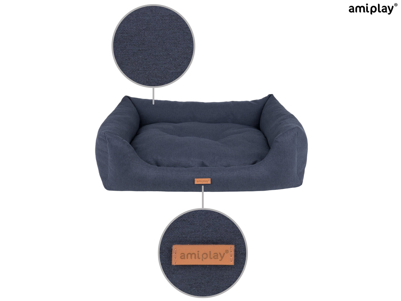 Amiplay peti-sohva Montana Musta, M, 68x56x18 cm hinta ja tiedot | Pedit ja pesät | hobbyhall.fi