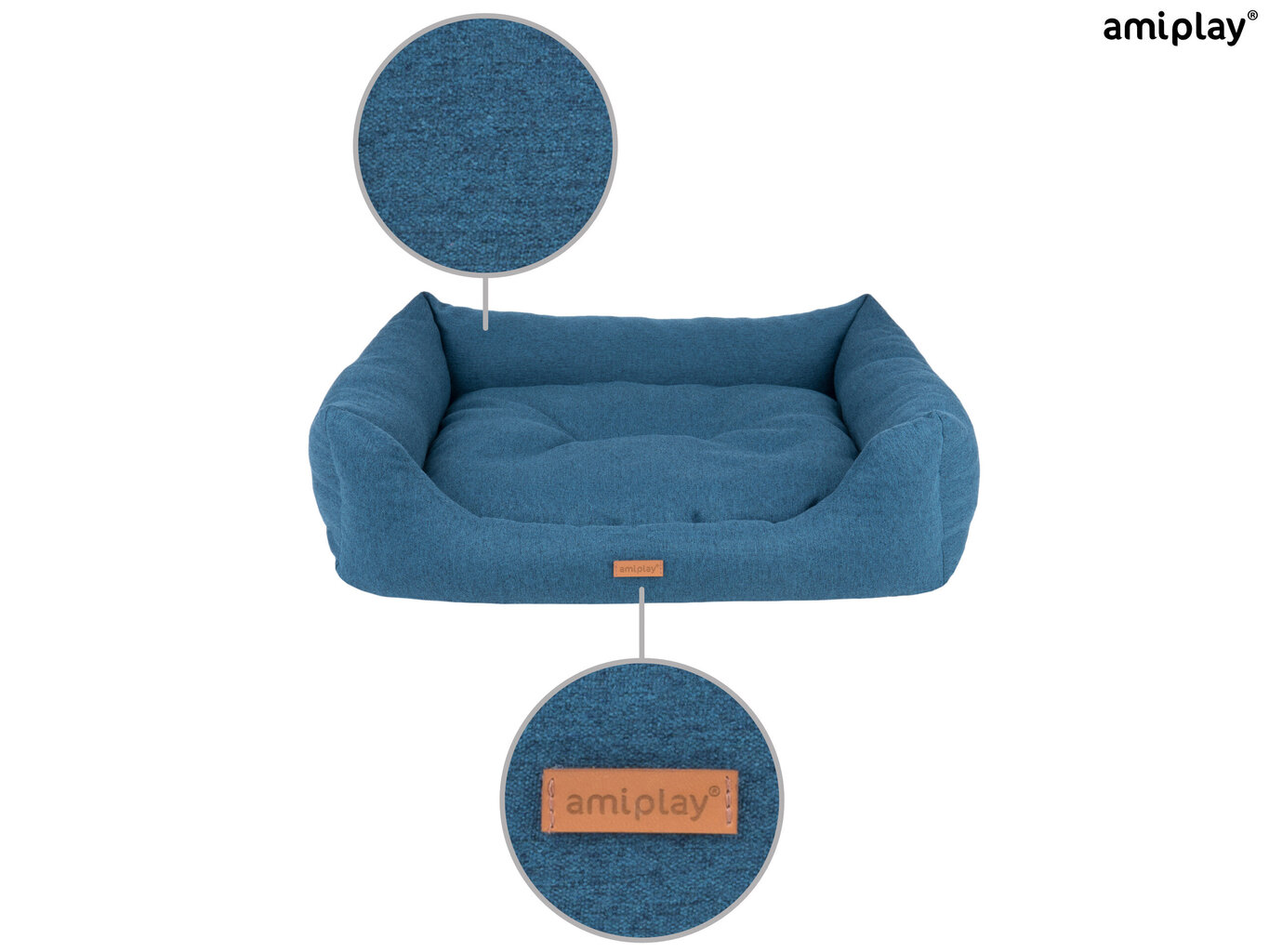 Amiplay peti-sohva Montana Blue M, 68x56x18 cm hinta ja tiedot | Pedit ja pesät | hobbyhall.fi