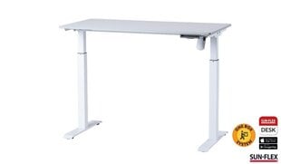 Työpöytä säädettävällä korkeudella SUN-FLEX® EASYDESK ELITE, valkoinen hinta ja tiedot | Tietokonepöydät ja työpöydät | hobbyhall.fi