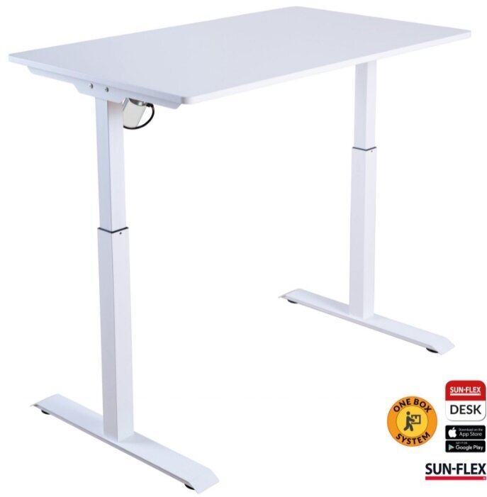 Työpöytä säädettävällä korkeudella SUN-FLEX® EASYDESK ELITE, valkoinen hinta ja tiedot | Tietokonepöydät ja työpöydät | hobbyhall.fi