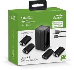 Speedlink JUIZZ USB-kaksoislaturi Xbox Series X-S, musta hinta ja tiedot | Pelikonsolitarvikkeet | hobbyhall.fi