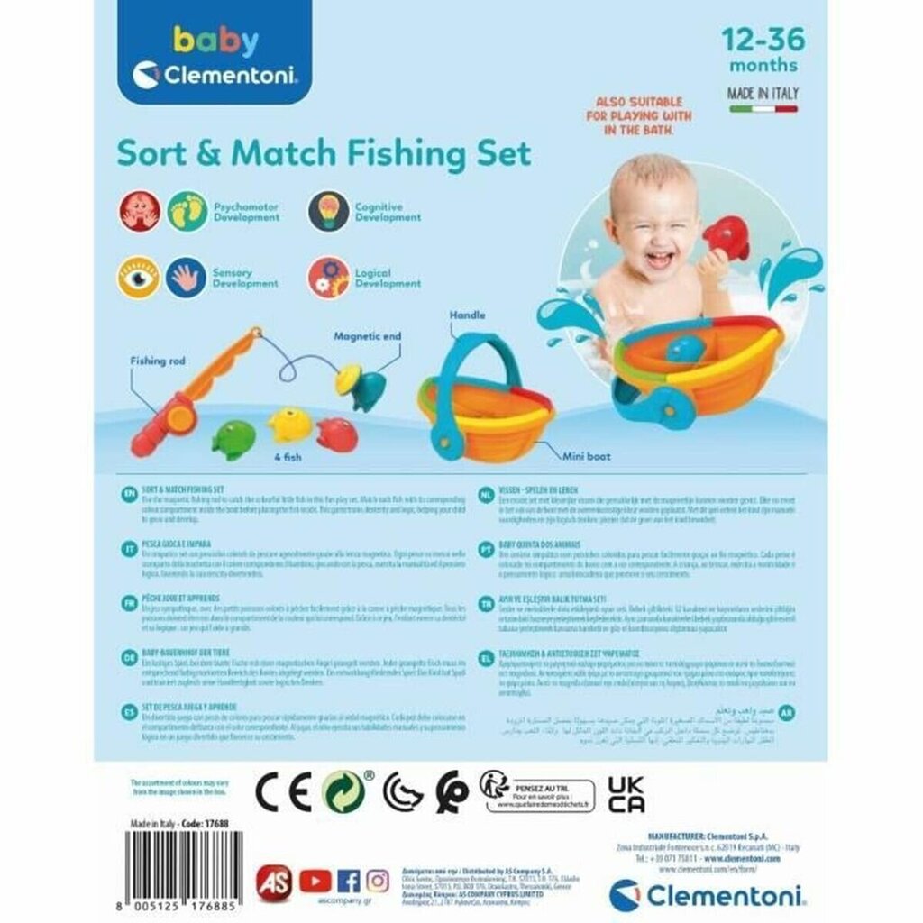 Clementoni Colour Fishing -peli hinta ja tiedot | Vauvan lelut | hobbyhall.fi