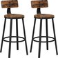 2 baarituolia selkänojalla VASAGLE LBC026B01V1, ruskea hinta ja tiedot | Ruokapöydän tuolit | hobbyhall.fi