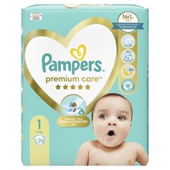 Vaipat Pampers Premium Care 1 (2-5 kg), 72 kpl. hinta ja tiedot | Vaipat | hobbyhall.fi