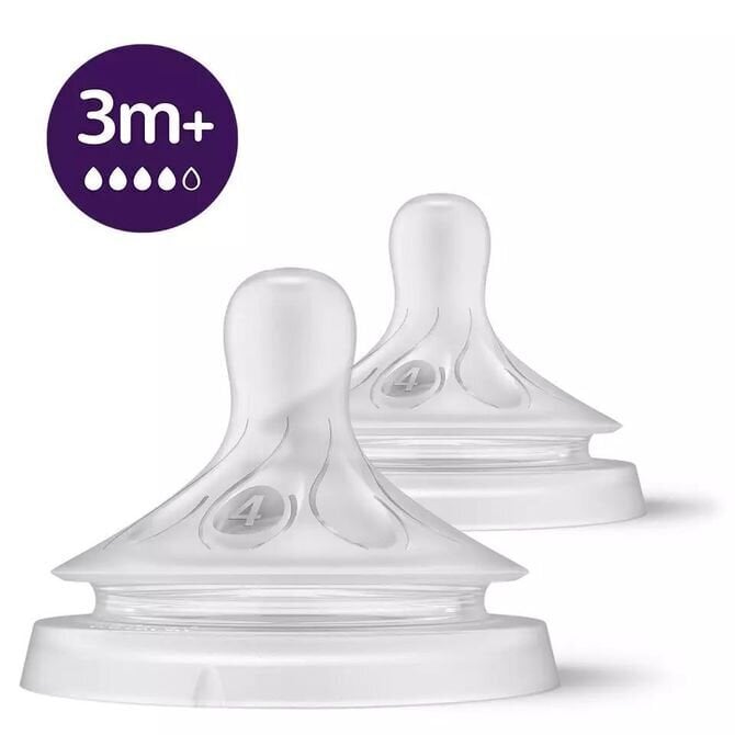 Tutti pulloon Philips Avent Natural SCY964/02, 3kk+, 2kpl hinta ja tiedot | Tuttipullot ja tarvikkeet | hobbyhall.fi