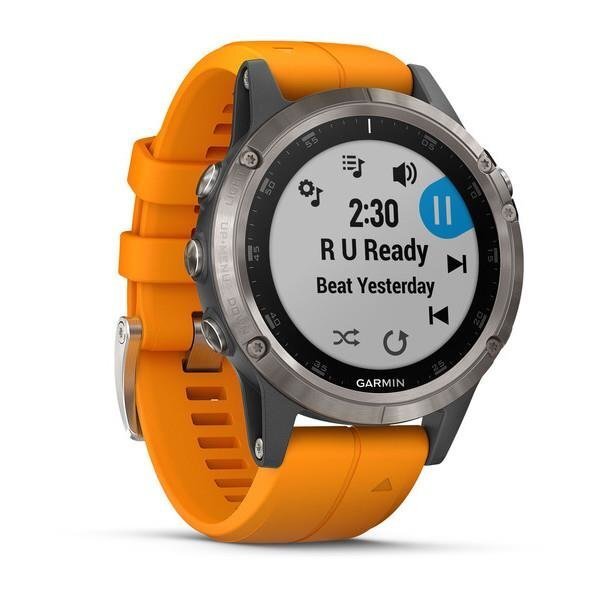 Garmin Fenix 5 Plus Sapphire, Orange 010-01988-05 hinta ja tiedot | Älykellot | hobbyhall.fi