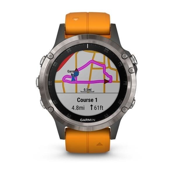 Garmin Fenix 5 Plus Sapphire, Orange 010-01988-05 hinta ja tiedot | Älykellot | hobbyhall.fi