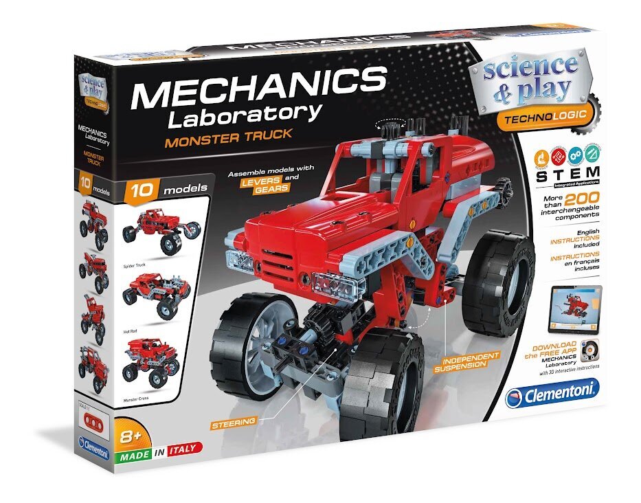 Clementoni Mechanics Laboratory Monster Truck -rakennussarja hinta ja tiedot | LEGOT ja rakennuslelut | hobbyhall.fi