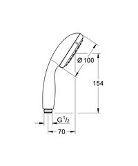 Käsisuihku Grohe Tempesta 100 hinta ja tiedot | Suihkupäät ja tarvikkeet | hobbyhall.fi