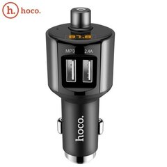 Hoco E19, FM-lähetin / modulaattori, Bluetooth FM-lähetin 2 x USB 2.4 A metallinharmaana hinta ja tiedot | Hoco Sähköosat ja tarvikkeet | hobbyhall.fi
