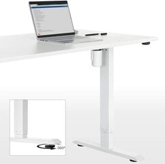 Sähköinen tietokonepöytä valkoinen hinta ja tiedot | Tietokonepöydät ja työpöydät | hobbyhall.fi