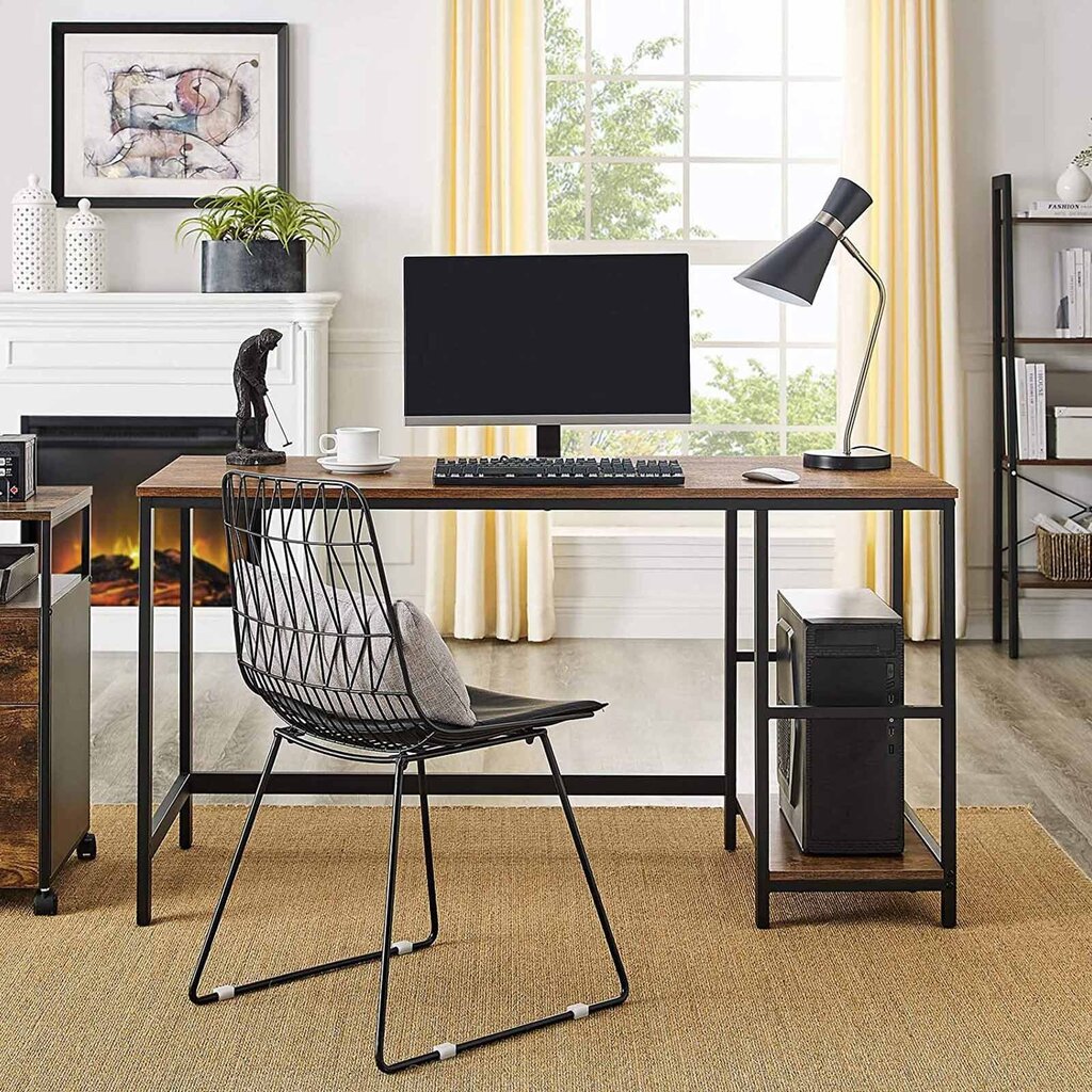 Työpöytä vintage ruskea musta hinta ja tiedot | Tietokonepöydät ja työpöydät | hobbyhall.fi