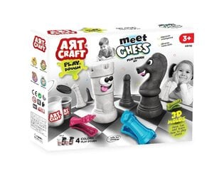 Art Craft Play Dough-shakkilauta muoteilla hinta ja tiedot | Lautapelit ja älypelit | hobbyhall.fi