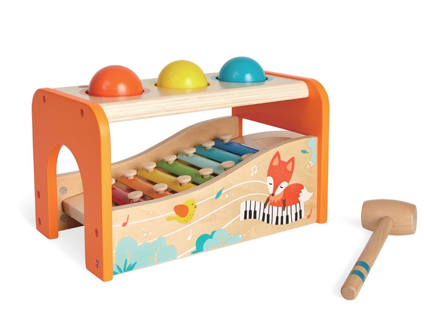 Gerardo's Toys puinen ksylofonipallopeli hinta ja tiedot | Kehittävät lelut | hobbyhall.fi