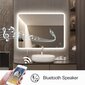 LED-peili Madrid 100x70cm Bluetooth, Anti-fog, Touch, Dimmer hinta ja tiedot | Kylpyhuonepeilit | hobbyhall.fi