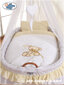 Vauvan pinnasängyn Moses Basket / pinnasänky, jossa on pinnasängyn verho - Karhu, solmio, valkoinen hinta ja tiedot | Pinnasängyt | hobbyhall.fi