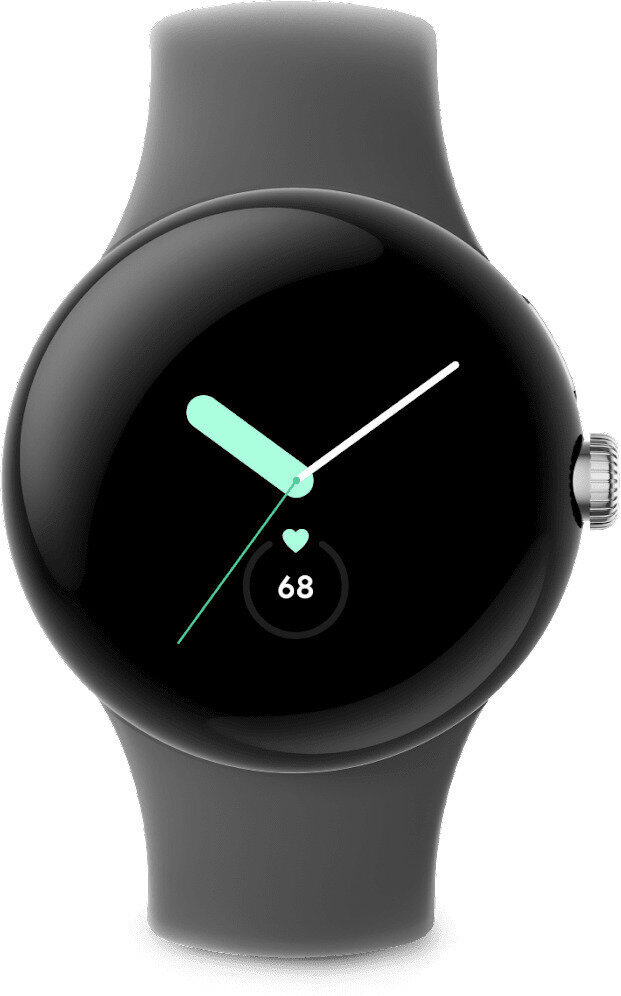 Google Pixel Watch Polished Silver / Charcoal GA03305-DE hinta ja tiedot | Älykellot | hobbyhall.fi