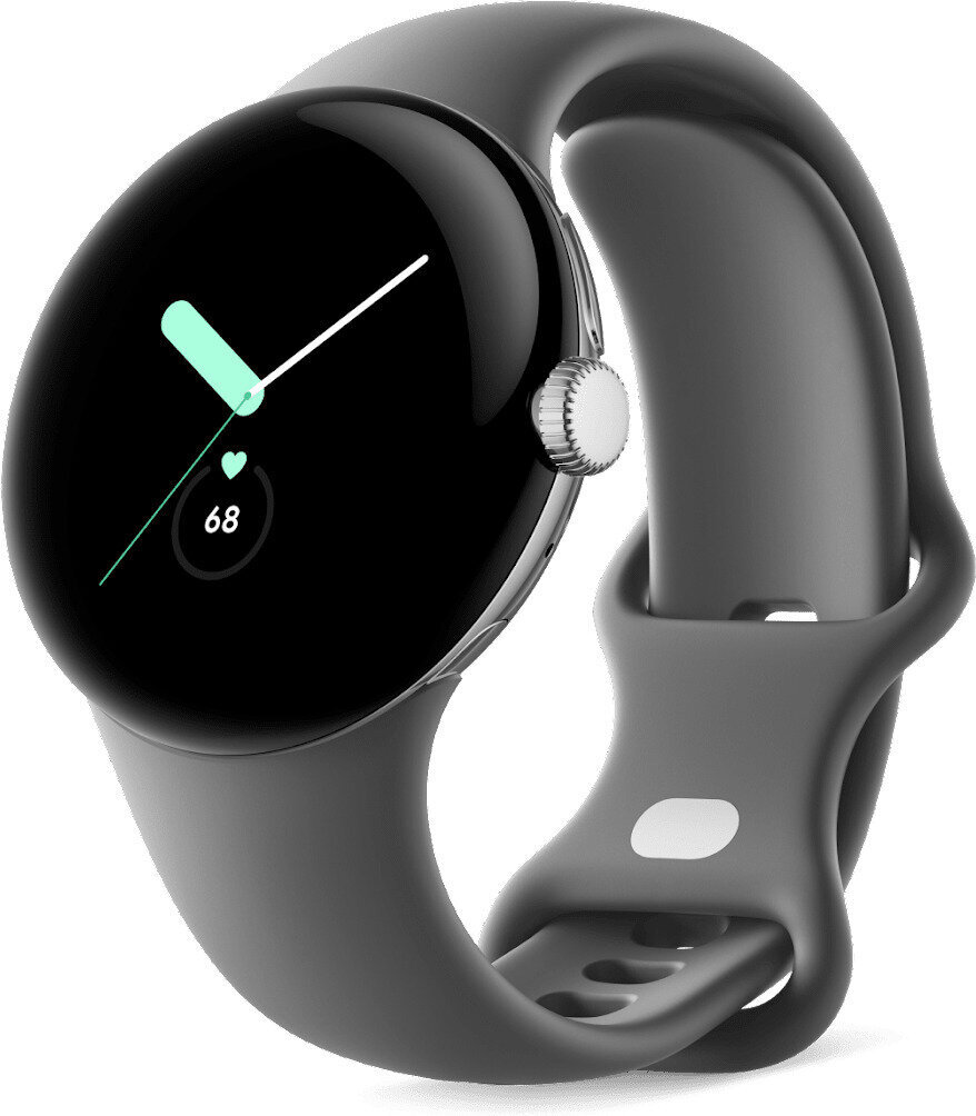 Google Pixel Watch Polished Silver / Charcoal GA03305-DE hinta ja tiedot | Älykellot | hobbyhall.fi