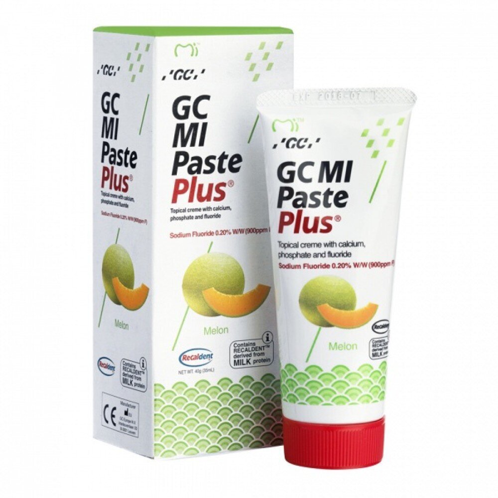Fluorihammasvoide, melonin makuinen GC Mi Paste Plus Recaldent, 35 ml hinta ja tiedot | Suuhygienia | hobbyhall.fi