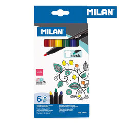 Milan Textile 4mm merkkaustussisarja, 6 kpl. hinta ja tiedot | Milan Hauskat lahjat | hobbyhall.fi