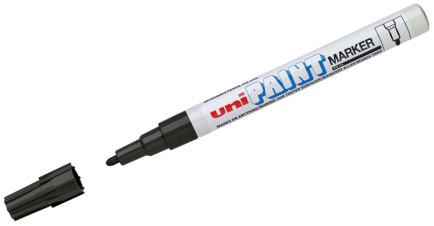 Permanenttitussi Uni-Ball Paint PX-21L Musta 12 kpl hinta ja tiedot | Taide- ja askartelutarvikkeet | hobbyhall.fi