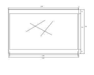 Meblocross Maximus 120 -seinäpeili, 75 x 120 x 2 cm, tammi hinta ja tiedot | Peilit | hobbyhall.fi