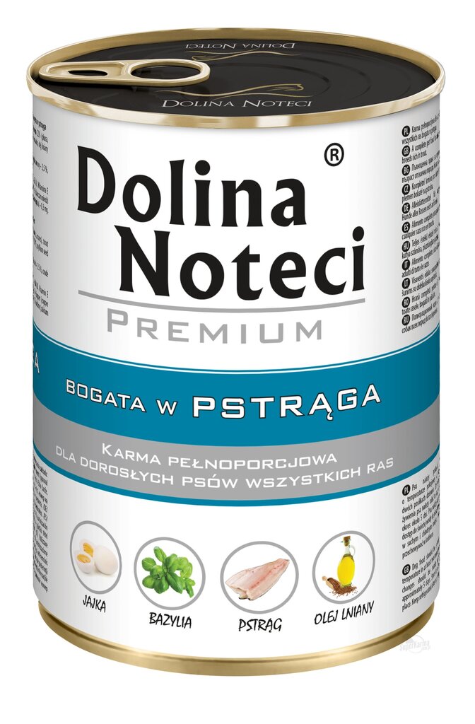 Dolina Noteci Premium taimenella, 400 g hinta ja tiedot | Koiran märkäruoka | hobbyhall.fi